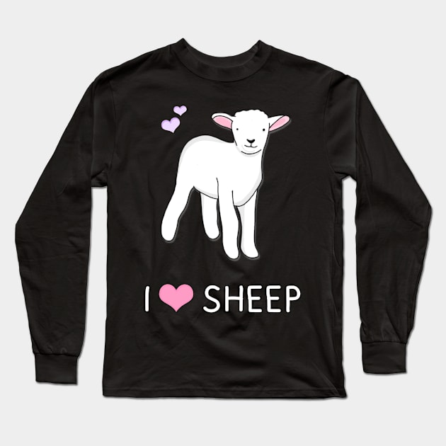 I love sheep Long Sleeve T-Shirt by Danielle